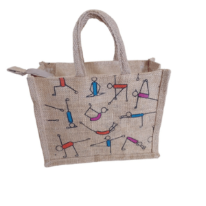 PB16 - Yoga Printed Jute Bag