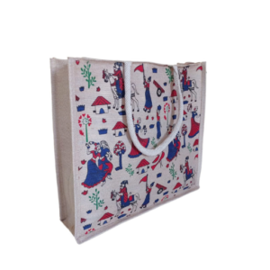 PB03 - Printed Shopping  Jute Bag