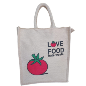 PB06- Love Food Printed Jute Bag