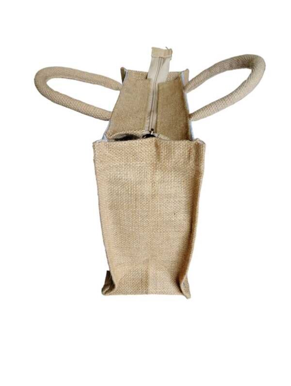 PB26-3D Cycle Printed Jute Lunch bag - Image 3