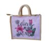PB27-3D Believe in dream Printed Jute Lunch bag - Image 4