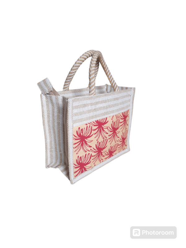 PB31 - Printed Cotton and red color jute - Image 2