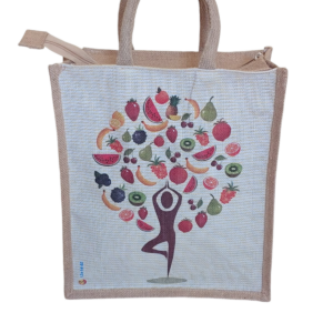 PB35-3D Yoga Printed Jute Lunch