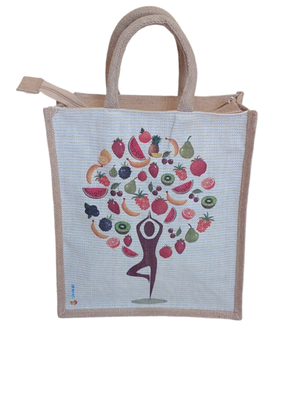 PB35-3D Yoga Printed Jute Lunch