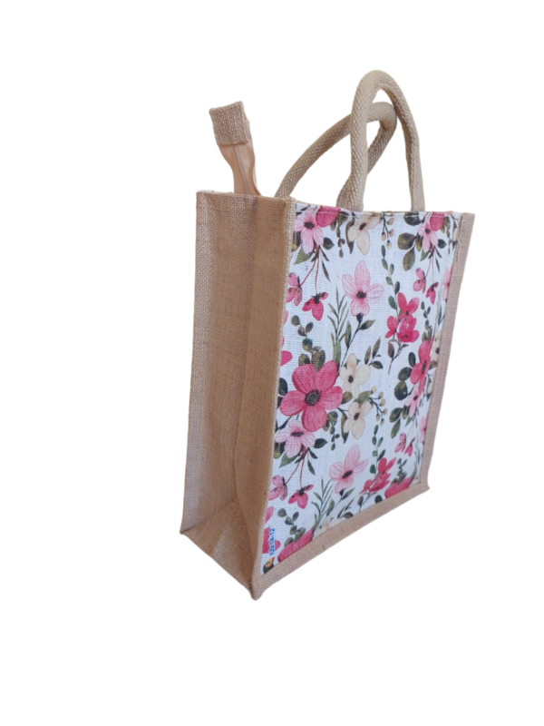 PB36-3D Flower Printed Jute Lunch - Image 2