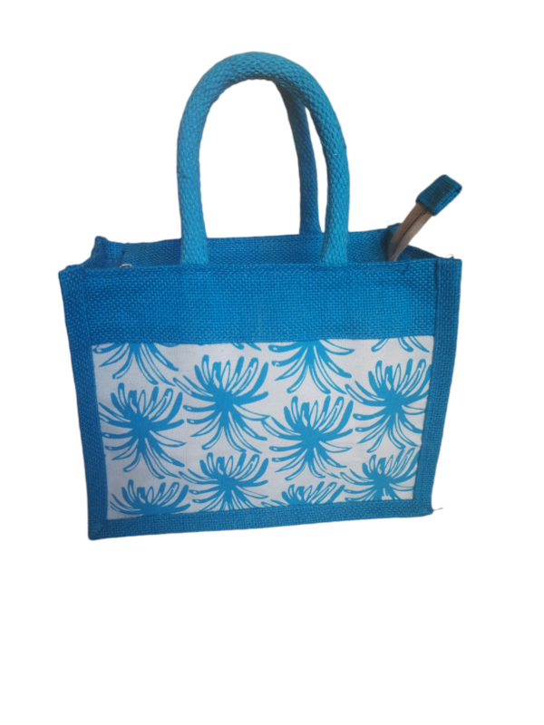 PB30 - Printed blue color jute