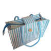 PB64-Jute & Cotton Hand bag with money pocket inside (sky blue) - Image 3