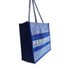 PB66 -Printed Shopping Jute Bag (Blue) - Image 2