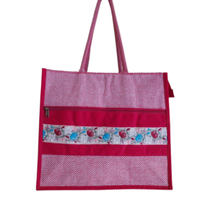 PB65 -Printed Shopping Jute Bag (Red)