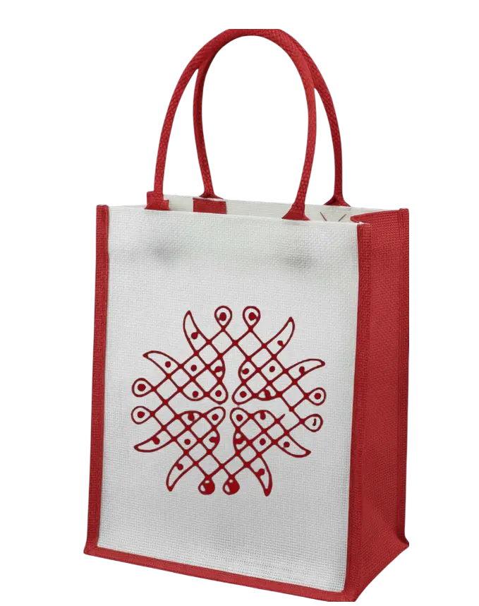 Customized Return gift bags-Kolam Printed